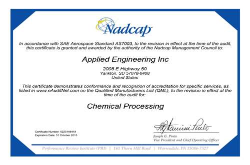 NADCAP Certificate